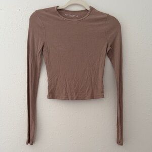Abercrombie & Fitch Long Sleeve Top - Tan